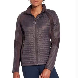 CALIA by Carrie Underwood Full Zip Puffer Hybrid Jacket Smokey Plum/Brown Medium